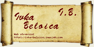 Ivka Beloica vizit kartica